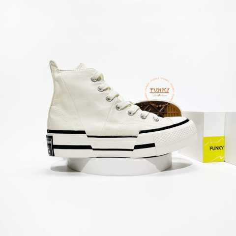 Giày Converse Chuck Taylor 70 Plus Cổ Cao Kem Cao Cấp