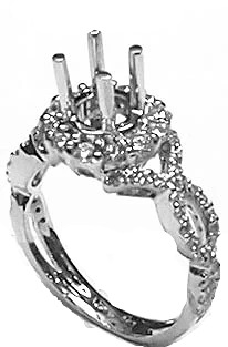 VỎ NHẪN NỮ KIM CƯƠNG NUKC182