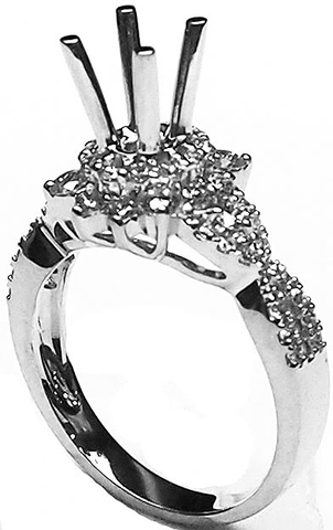 VỎ NHẪN NỮ KIM CƯƠNG NUKC187