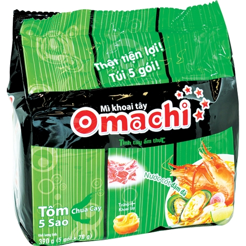 omachi tôm chua cay 79g thùng 30 gói　ラーメン