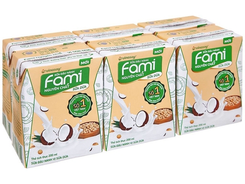 fami sữa dừa 6 hộp　ミルク豆乳