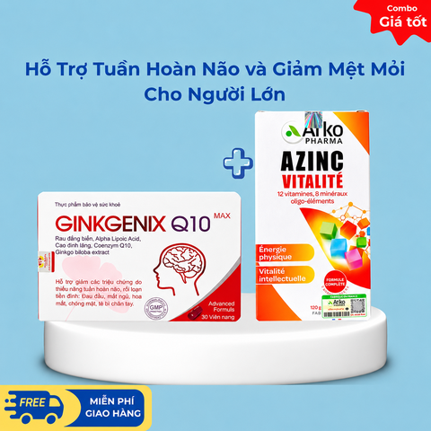 Combo Hỗ Trợ Tuần Hoàn Não và Giảm Mệt Mỏi Cho Người Lớn