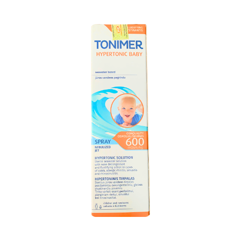 Xịt Mũi Tonimer Hypertonic Baby Spray 100ml: Giải Pháp Nước Biển Sâu Ưu Trương Chuyên Biệt Giảm Nghẹt Mũi Và Viêm Mũi Dị Ứng Cho Trẻ Sơ Sinh