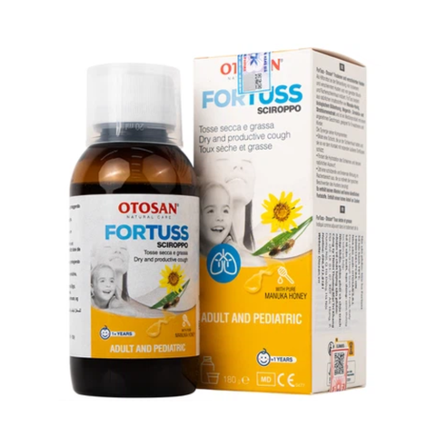 Siro Ho Fortuss Otosan - Liệu Pháp Giảm Ho, Giảm Đờm Hiệu Quả Cho Trẻ Em Italy (Chai 180g)