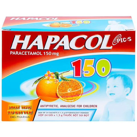 Hapacol 150 DHG giảm đau, hạ sốt (24 gói)