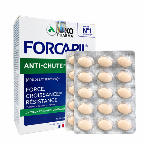 Forcapil Anti Chute – Thực phẩm bảo vệ sức khỏe hỗ trợ tóc chắc khỏe, giảm nguy cơ rụng tóc | Hộp 30 viên