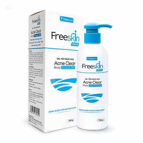 Gel Tắm Ngừa Mụn Cơ Thể Freeskin Acne Clear Body Shower Gel - Chứa Salicylic Acid & Niacinamide (250ml)