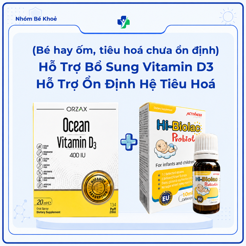 Nhóm Sản Phẩm Hỗ Trợ Bổ Sung Vitamin D3 và Men Vi Sinh