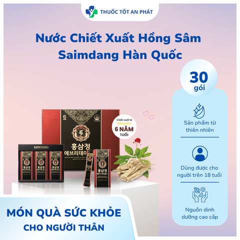 Nước Chiết Xuất Hồng Sâm Saimdang Phục Hồi Sức Khỏe Hàn Quốc (Hộp 30 gói x 10ml)