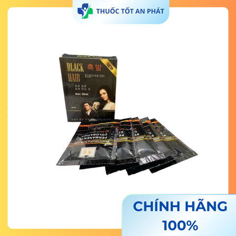 Dầu Gội Đen Tóc Thảo Dược Black Hair - Làm Đen Tóc, An Toàn Nhập Khẩu Hàn Quốc (Hộp 5 gói)