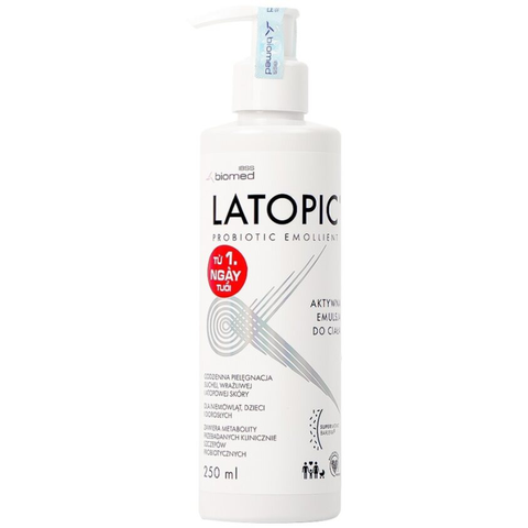 Latopic Body Lotion Nhũ Tương Giúp Dưỡng Ẩm, Kháng Khuẩn, Làm Dịu Da Hộp 250ml Ba Lan