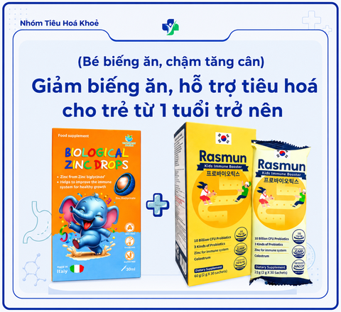 Combo sản phẩm giảm biếng ăn và hỗ trợ hệ tiêu hoá cho trẻ từ 1 tuổi trở lên