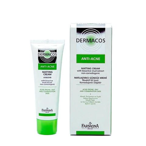 Kem Dưỡng Da Dermacos Anti-Acne Matting Cream Cho Da Dầu, Giúp Giảm Nhờn, Ngăn Ngừa Mụn Hộp 50ml (Ba Lan)