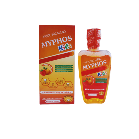 Myphos Kid Nước Súc Miệng Kháng Khuẩn, Ngăn Ngừa Nhiệt Miệng, Sâu Răng, Viêm Lợi Cho Trẻ Em  (Chai 350ml)