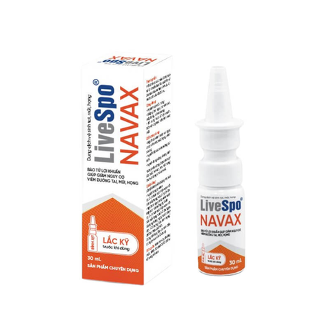 LiveSpo Navax Hộp Bình Nhựa Chuyên Dụng Dạng Xịt Mũi Giúp Giảm Nguy Cơ Viêm Đường Tai, Mũi, Họng (Hộp 30ml)
