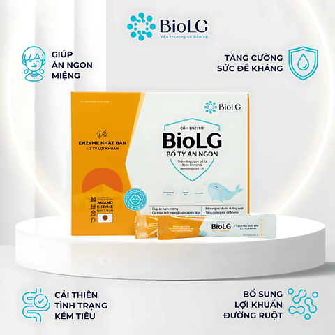 BioLG Bổ Tỳ Ăn Ngon, Cải Thiện Biếng Ăn, Tăng Cường Hấp Thu Dinh Dưỡng, Hỗ Trợ Tăng Sức Đề Kháng (Hộp 20 Gói)