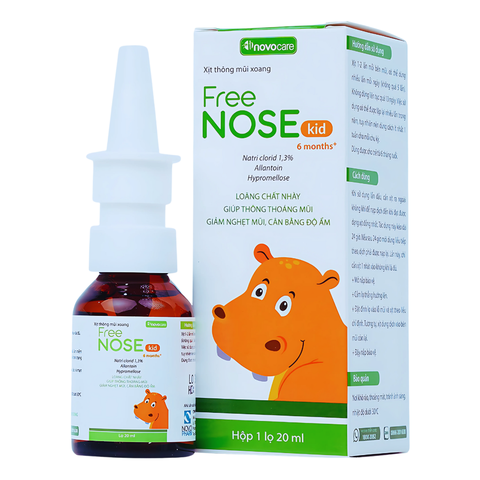FreeNose Kid Xịt Thông Mũi Xoang Cho Bé, Giúp Giảm Nghẹt Mũi, Duy Trì Độ Ẩm Cho Mũi (Chai 20ml)