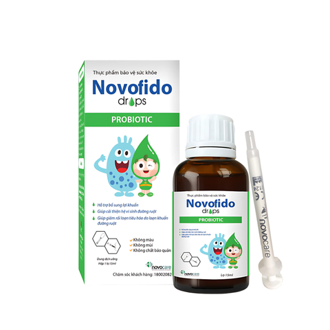 Bổ Sung Lợi Khuẩn, Cải Thiện Hệ Vi Sinh Đường Ruột Novofido - Giúp Giảm Rối Loạn Tiêu Hóa, Đầy Hơi Cho Bé (Hộp 15ml)