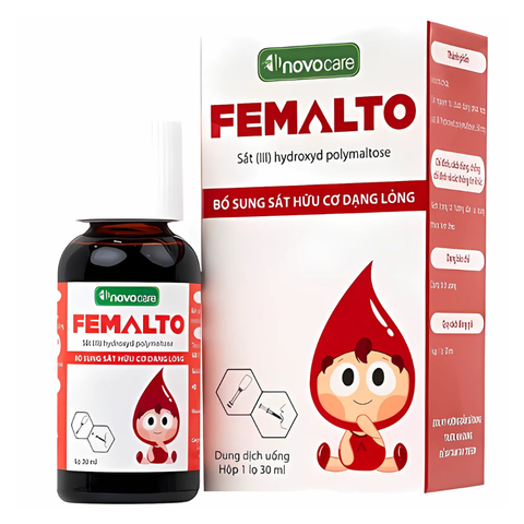 Dung Dịch Bổ Sung Sắt Hữu Cơ Femalto - Giúp Giảm Nguy Cơ Thiếu Máu Do Thiếu Sắt, Không Gây Táo Bón (Chai 30ml)