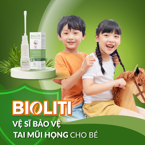 Xịt Mũi Lợi Khuẩn Bioliti - Bảo Vệ Tai Mũi Họng Cho Bé Khỏi Các Tác Nhân Do Virus, Vi Khuẩn Gây Bệnh (Chai 20ml)