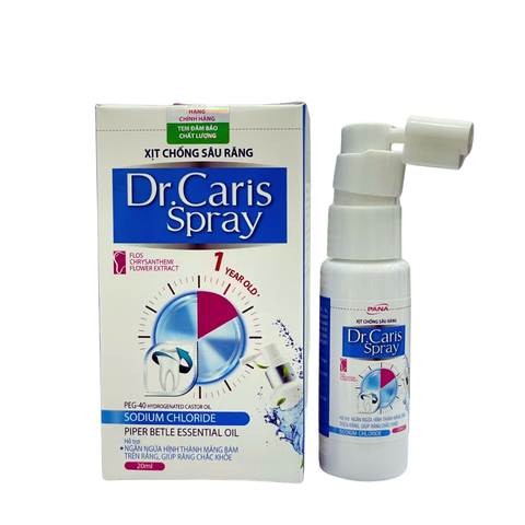 Xịt Chống Sâu Răng - Dr.Caris Spray, Chăm Sóc Và Bảo Vệ Răng Miệng Cho Bé (Chai 20ml)