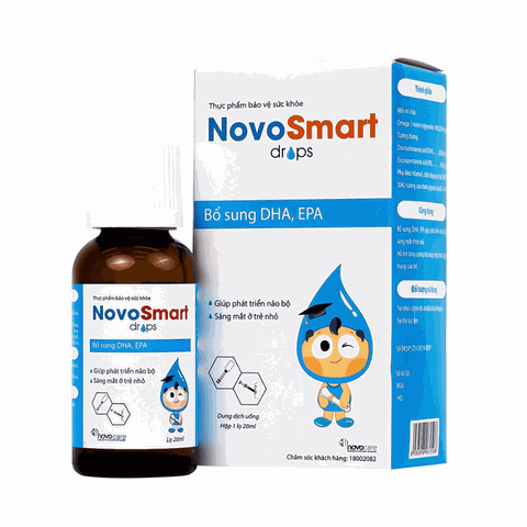 Dung Dịch Bổ Sung DHA, EPA (Omega 3), NovoSmart Drops - Phát Triển Não Bộ, Tốt Cho Mắt Và Tim Mạch (Hộp 20ml)