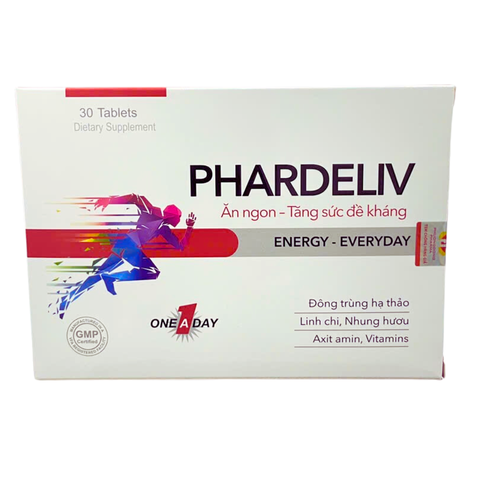 Viên Uống Phardeliv - Bổ Sung Vitamin, Khoáng Chất Giúp Tăng Cường Sức Đề Kháng, Giảm Mệt Mỏi, Ăn Ngon Miệng (Hộp 30 Viên)