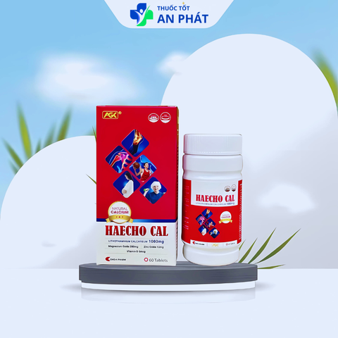 Haecho Cal Bổ Sung Canxi Hữu Cơ Từ Tảo Biển Đỏ, Giúp Xương Răng Chắc Khỏe, Hỗ Trợ Phát Triển Chiều Cao, Giảm Loãng Xương Hộp 60 Viên (Hàn Quốc)