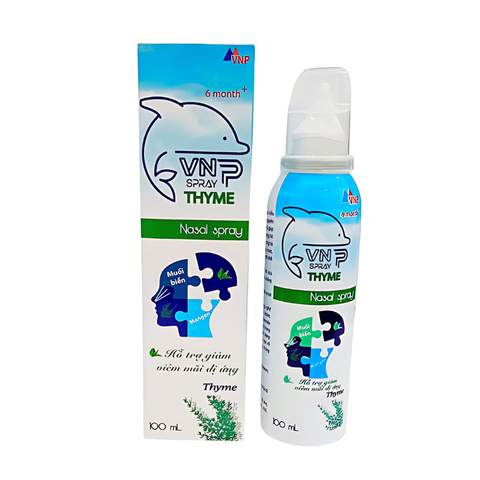 Dung Dịch Xịt Mũi Cho Người Viêm Mũi Dị Ứng VNP Spray Thyme - Hỗ Trợ Làm Sạch Mũi, Giảm Hắt Hơi, Chảy Nước Mũi (Chai 100ml)