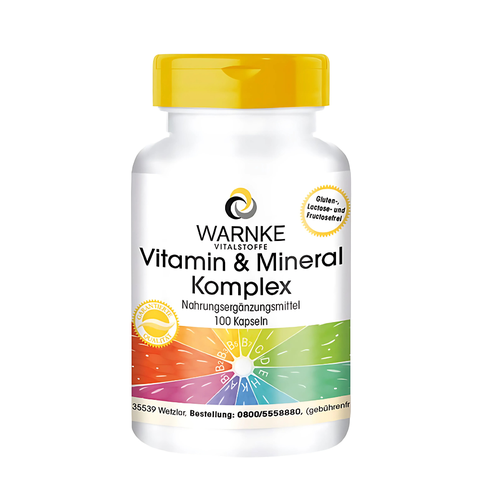 Viên Uống Vitamin Tổng Hợp & Khoáng Chất Warnke Komplex (100 Viên) - Hỗ Trợ Sức Khỏe Toàn Diện, Tăng Cường Miễn Dịch (Sản xuất tại Đức, Không Gluten/Lactose/Fructose