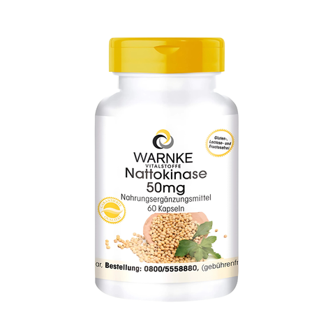 Viên Uống Giảm Nguy Cơ Đột Quỵ Não - Warnke Nattokinase 50mg Nhập Khẩu Đức (Hộp 60 Viên)