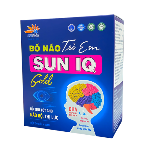 Bổ Não Trẻ Em Sun IQ - Hỗ Trợ Trẻ Tăng Cường Trí Nhớ, Cải Thiện Sự Tập Trung Và Phát Triển Não Bộ (Hộp 30 Gói)