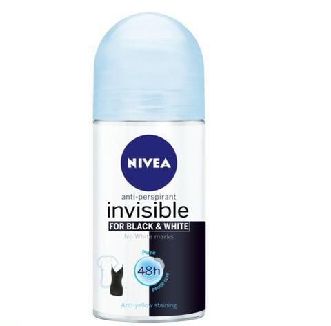 Lăn Ngăn Mùi Nivea Invisible Fresh For Black White Giảm Vệt Ố Vàng Trên Áo Mát Lạnh ( 25 ml )