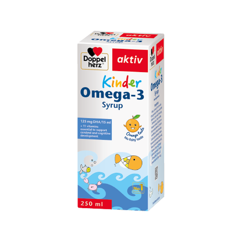 TPBVSK Omega-3 kinder syrup - Hỗ trợ phát triển não bộ, thị lực - Lọ 250ml - Doppel herz