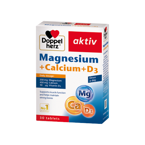 TPBVSK Magnesium + Calcium + D3 - Hỗ trợ xương chắc khỏe - Hộp 30 viên - Doppel herz