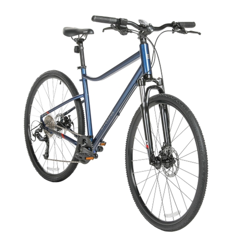Xe đạp hybrid - Riverside 500 xám/đỏ