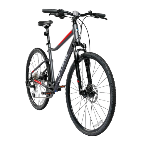Xe đạp hybrid - Riverside 500 xám/đỏ