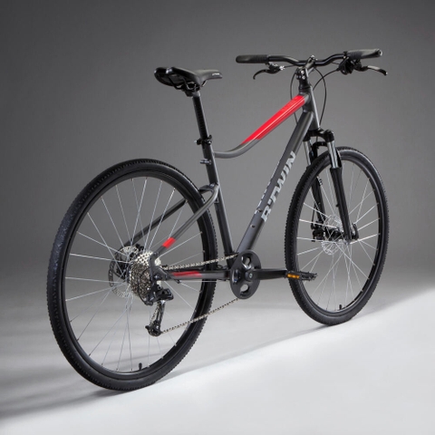 Xe đạp hybrid - Riverside 500 xám/đỏ