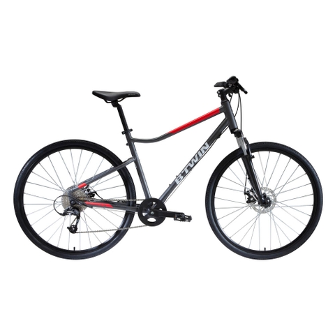 Xe đạp hybrid - Riverside 500 xám/đỏ