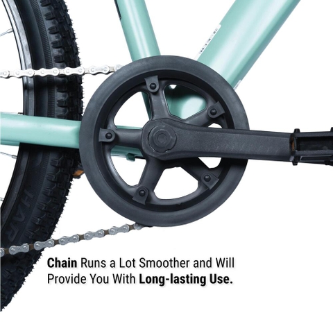 Xe đạp địa hình 26 inch 7 tốc độ ST30 - Xanh lá/trắng