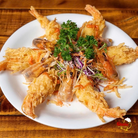 Tôm chiên hoàng bào