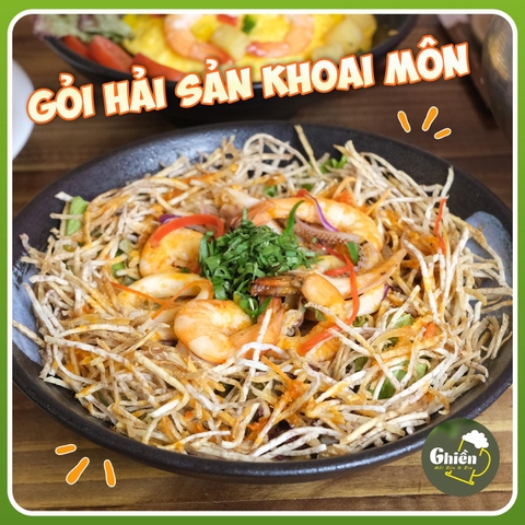 Gỏi hải sản khoai môn