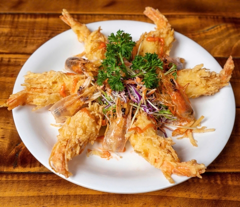 Tôm chiên hoàng bào