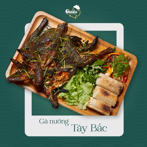 Gà đen nướng tây bắc (kèm cơm lam)