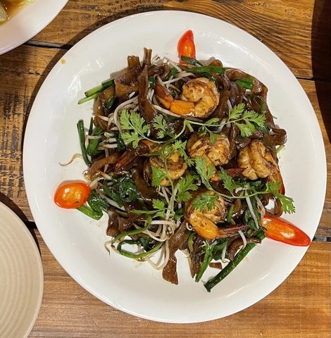 Miến Sùng Bầu xào Tôm