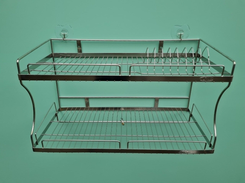 Kệ treo tường 2 tầng  inox 201