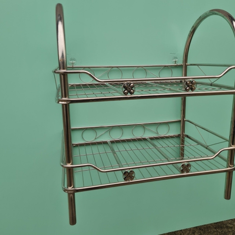 Kệ chén ống vòng cung inox 201