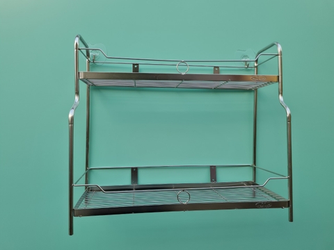 Kệ gia vị sole đứng la 2 tầng inox 201