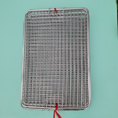 Vỉ nướng viền ống caro inox 201