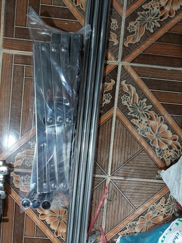 Sào xếp gắn tường gấp gọn 3 thanh inox 304